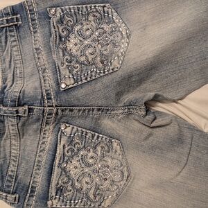 Paisley Sky Light Blue Boot Cut Jeans